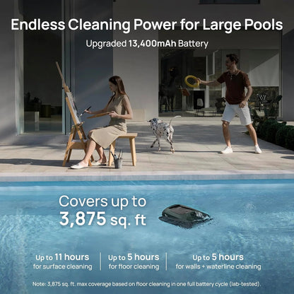 Beatbot AquaSense 2 Pro Cordless Pool Vacuum Robot, Unmatched 5-in-1 Cleaning, Surface Parking, Skims Water Surface with APP Control, Water Clarification, for Pools up to 3,875 Sq.ft Emerald Green