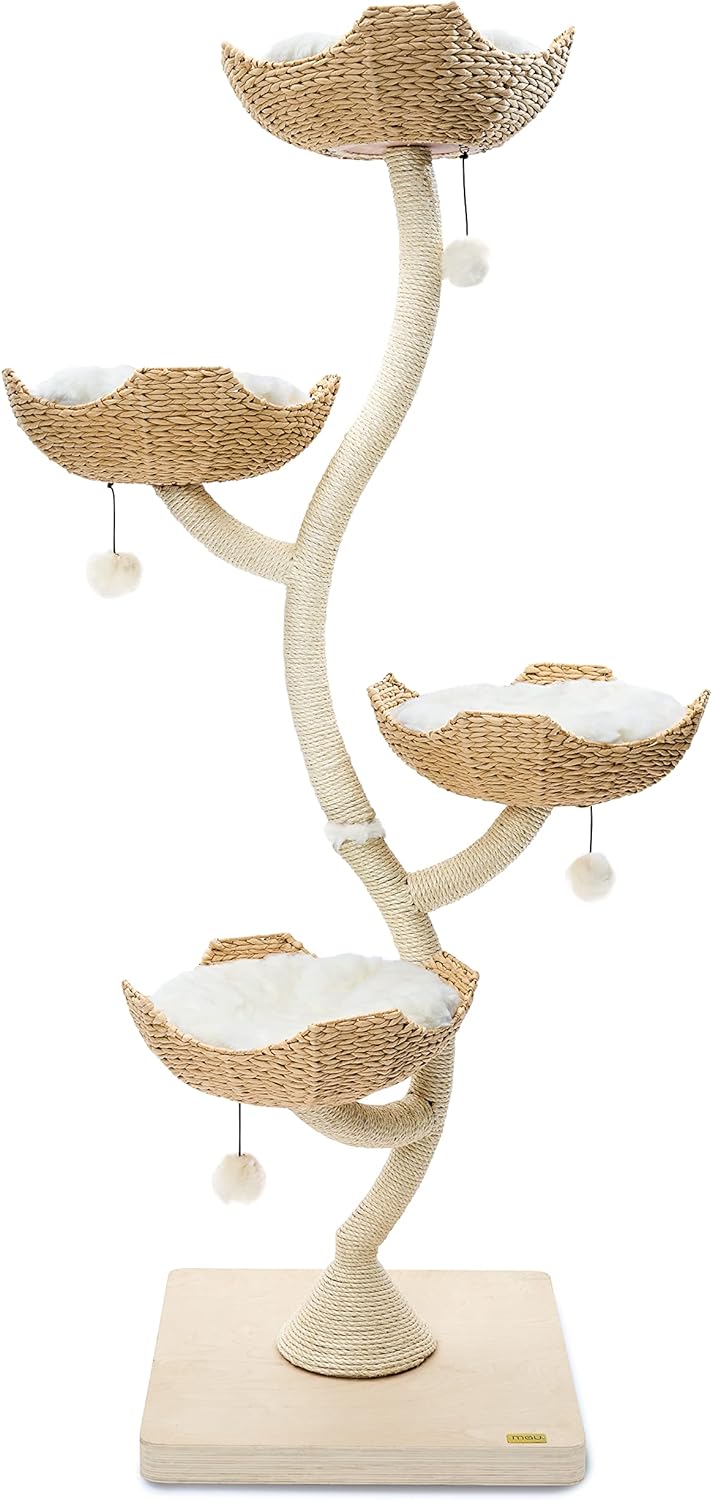 73" Tall Modern Cat Tree Scratching Tower for Large Cats, Scratching Post Condo, Cat Tower for Multiple Cats, Luxury Cat Gifts by Mau Lifestyle