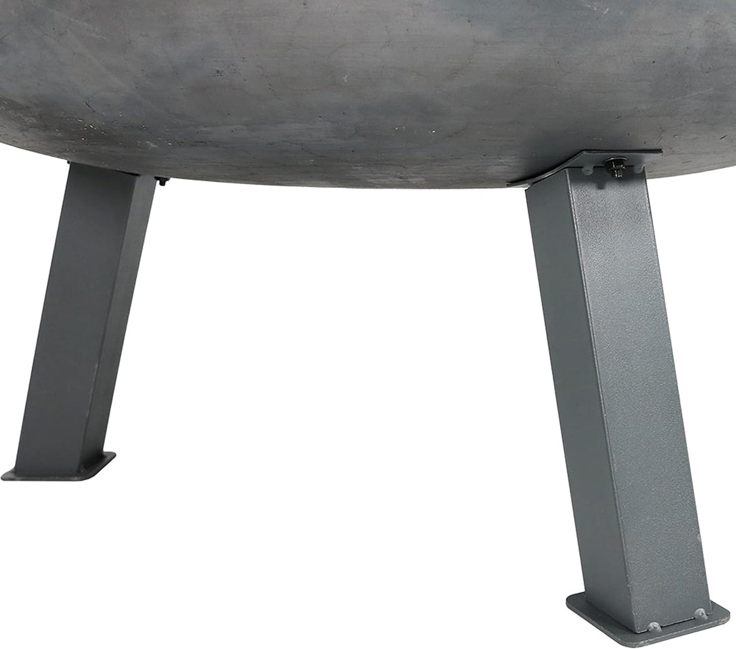 34-Inch Rustic Cast Iron Outdoor Raised Fire Pit Bowl with Handles - Oxidized Finish