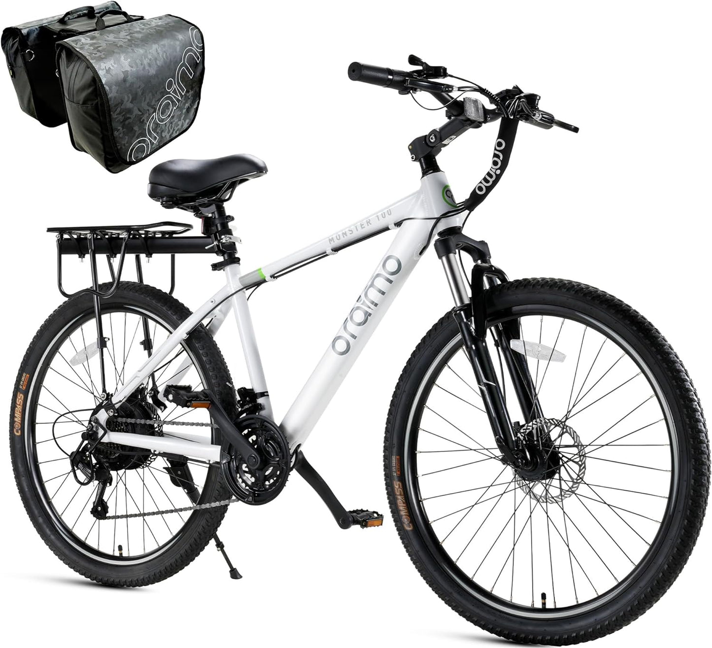 Adult Electric Bike, 350W BAFANG Motor (500W Peak), 4A 3H Fast Charging, 468Wh Li-Ion Battery, 21 Speed Gears, Air Saddle, 45 Miles 20 MPH 26" Mountain Bike Electric Bike, ANSI/CAN/UL2849 Compliant