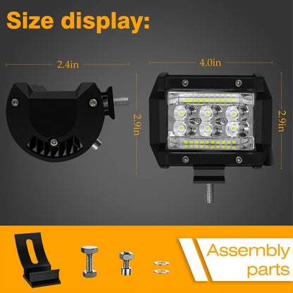Bar, LED Light Bay 4 inch 78W 5000lm LED Truck Working Light Spotlight Car light Strip LED Light Bay 12V 24V Boat Pickup ATV UTV RV Spotlight, 10Pack