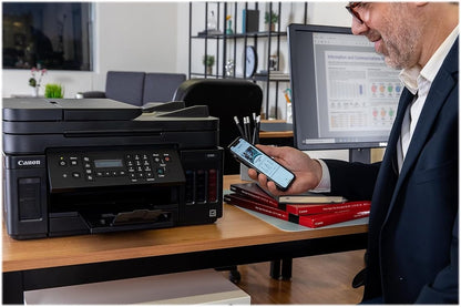All-in-one Printer Home Office | Wireless Super Tank Printer | Copier | Scan, | Fax and ADF with Mobile Printing, Black, Works with Alexa