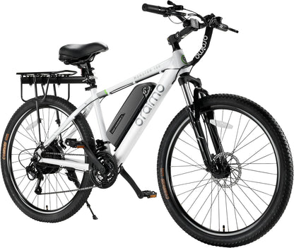 Adult Electric Bike, 350W BAFANG Motor (500W Peak), 4A 3H Fast Charging, 468Wh Li-Ion Battery, 21 Speed Gears, Air Saddle, 45 Miles 20 MPH 26" Mountain Bike Electric Bike, ANSI/CAN/UL2849 Compliant