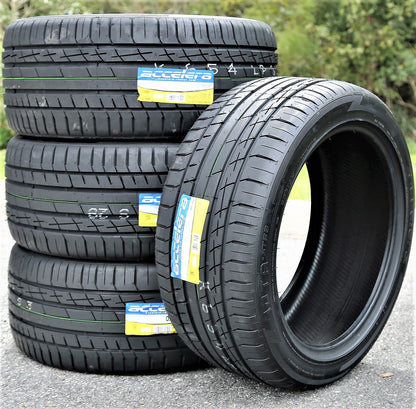 A set of four (four) 295/40R20 ZR 110Y XL A/S performance tires fit: 2013 Jeep Grand Cherokee SRT, 2007-10 Mercedes-Benz ML63 AMG base