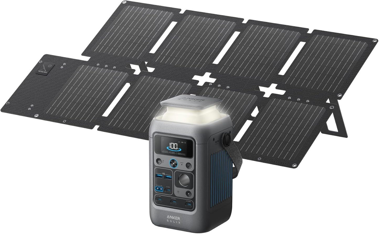 Anker Power Bank Station SOLIX C300 DC (90,000mAh), 288Wh, Portable Power Station, 300W Solar Generator, LiFePO4 Battery, Generators for Home Use, for Outdoor Camping(No Wall Charger Included)